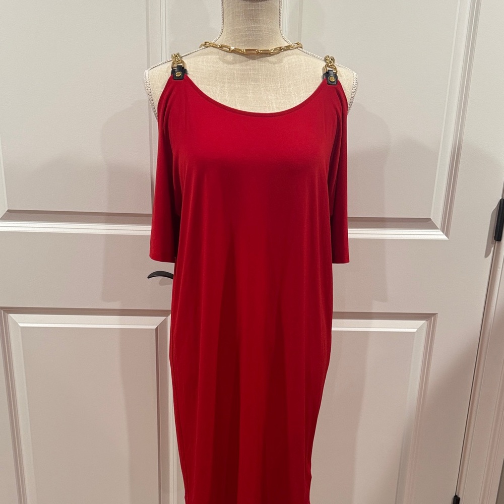 MICHAEL Michael Kors cold shoulder Red pepper Dress